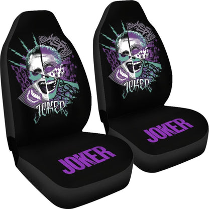 Joker Skull Car Seat Covers Suicide Squad Movie Fan Gift H031020 Universal Fit 225311