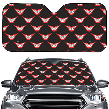 Joker Smile Pattern Print Car Windshield Sun Shade
