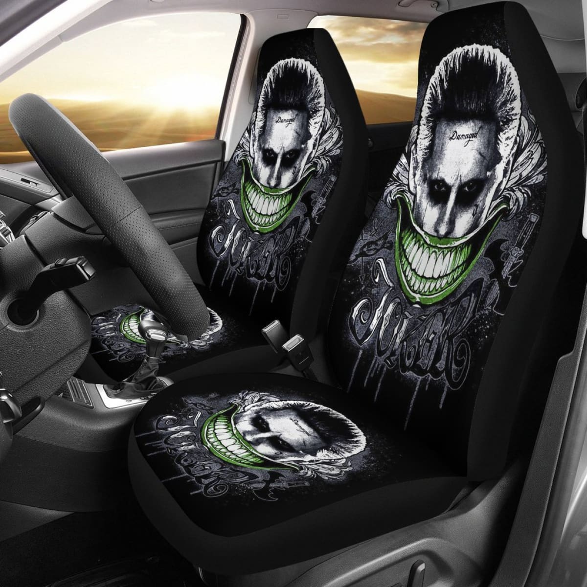 Joker Smile Suicide Squad Car Seat Covers Movie Fan Gift H031020 Universal Fit 225311