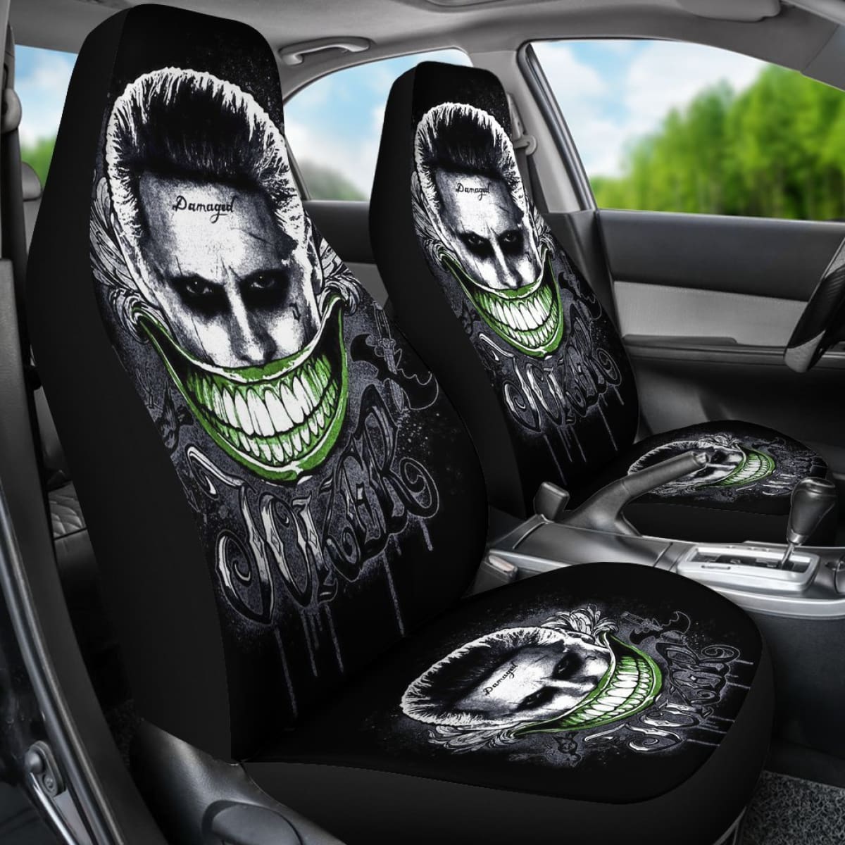 Joker Smile Suicide Squad Car Seat Covers Movie Fan Gift H031020 Universal Fit 225311