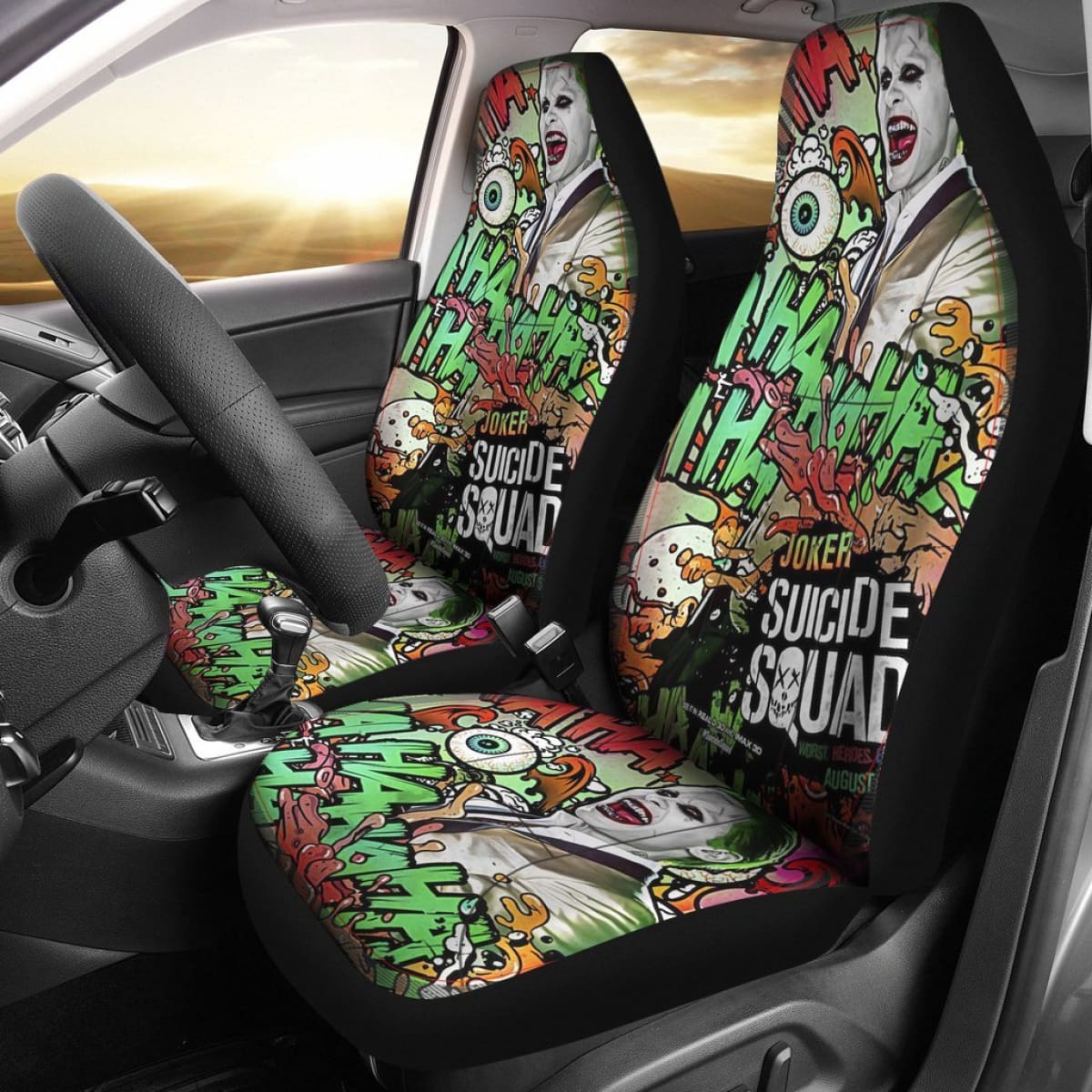 Joker Villains Car Seat Covers Suicide Squad Movie H031020 Universal Fit 225311