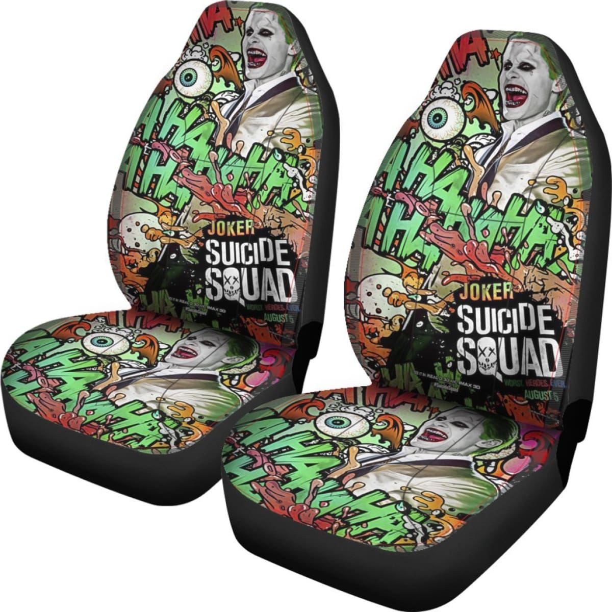 Joker Villains Car Seat Covers Suicide Squad Movie H031020 Universal Fit 225311