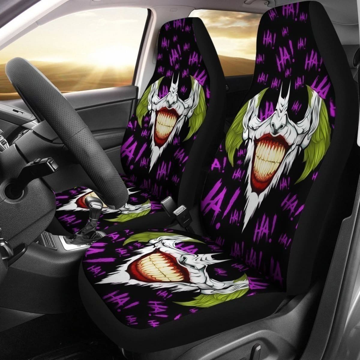 Joker Voice Ha Ha Ha Purple Car Seat Covers For Fan Mn10 Universal Fit 194801