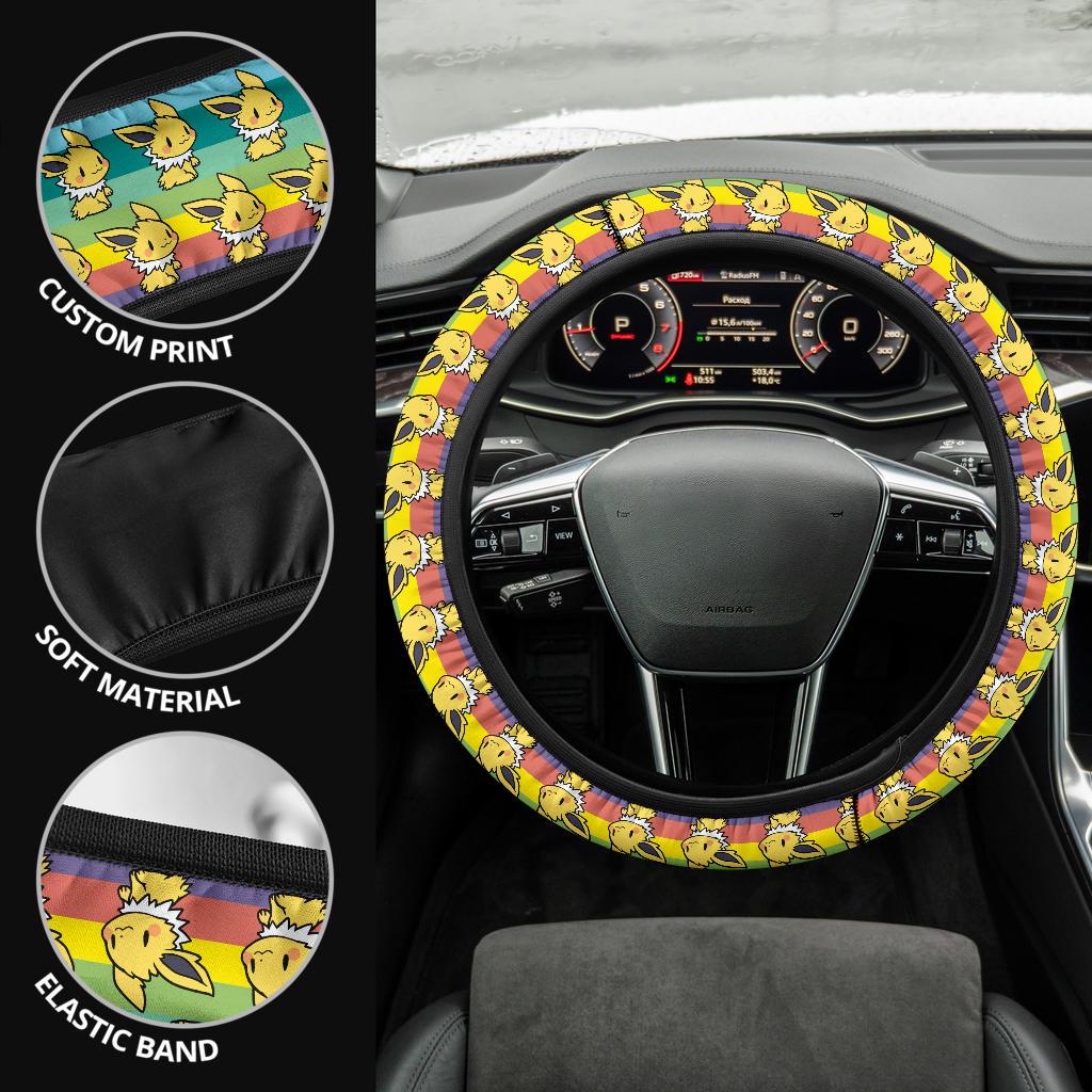 Jolteon Anime Custom Car Steering Wheel Cover