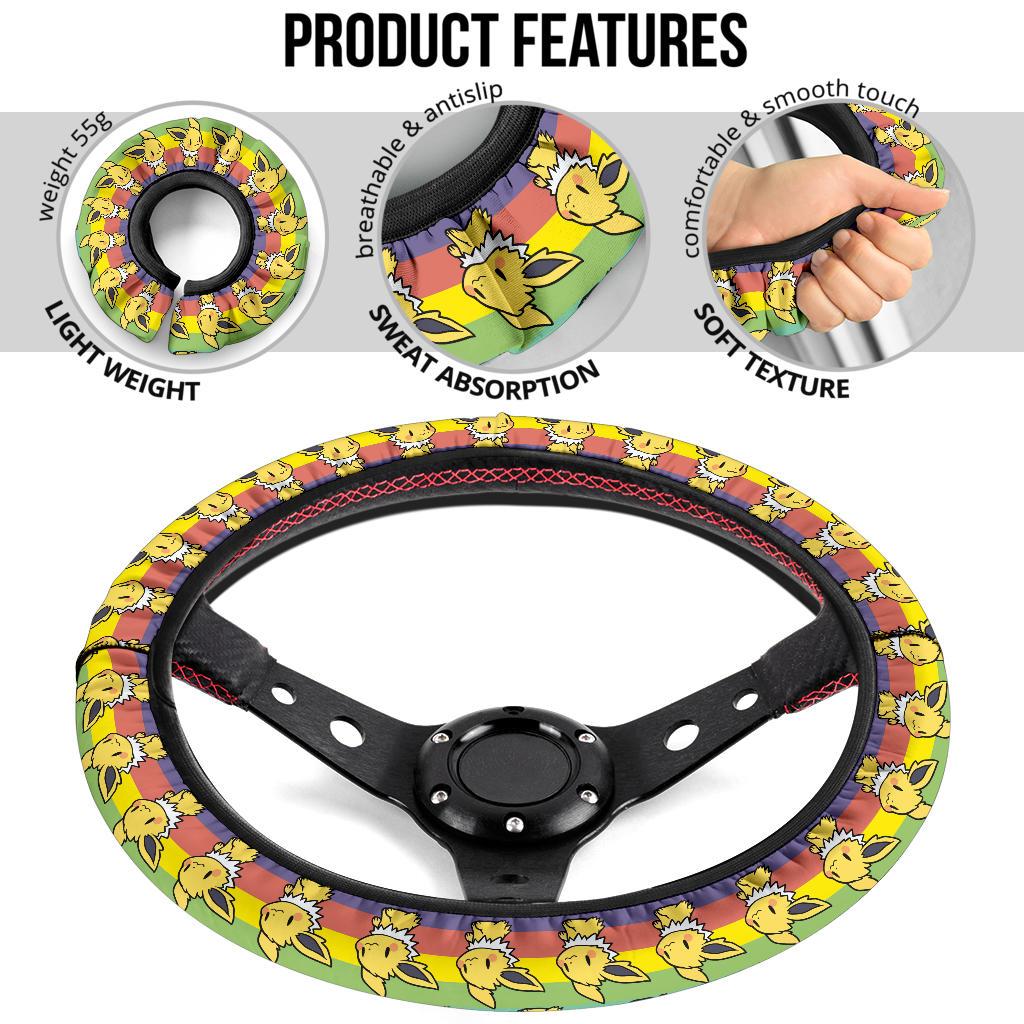 Jolteon Anime Custom Car Steering Wheel Cover