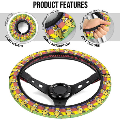 Jolteon Anime Custom Car Steering Wheel Cover