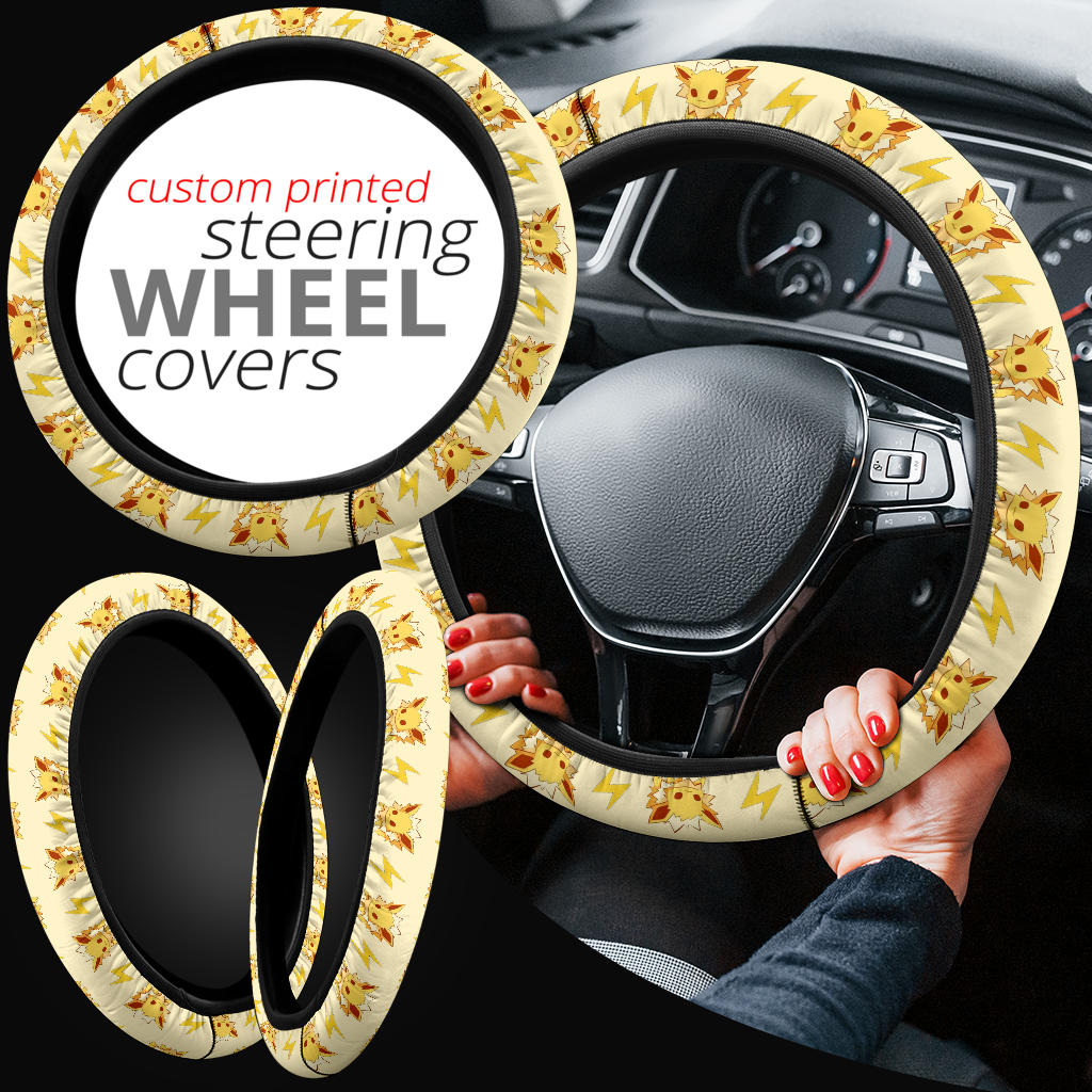 Jolteon Eevee Evolution Car Steering Wheel Cover