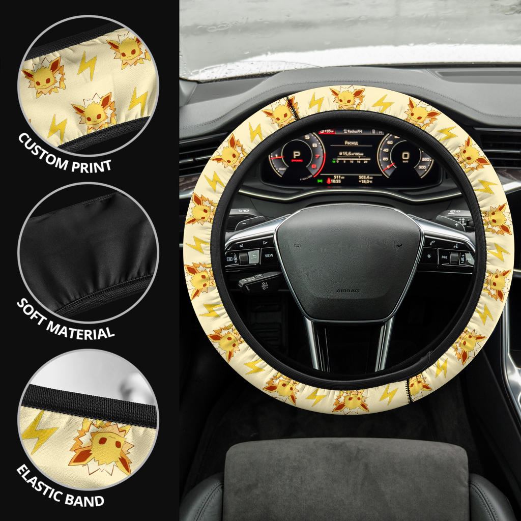 Jolteon Eevee Evolution Car Steering Wheel Cover