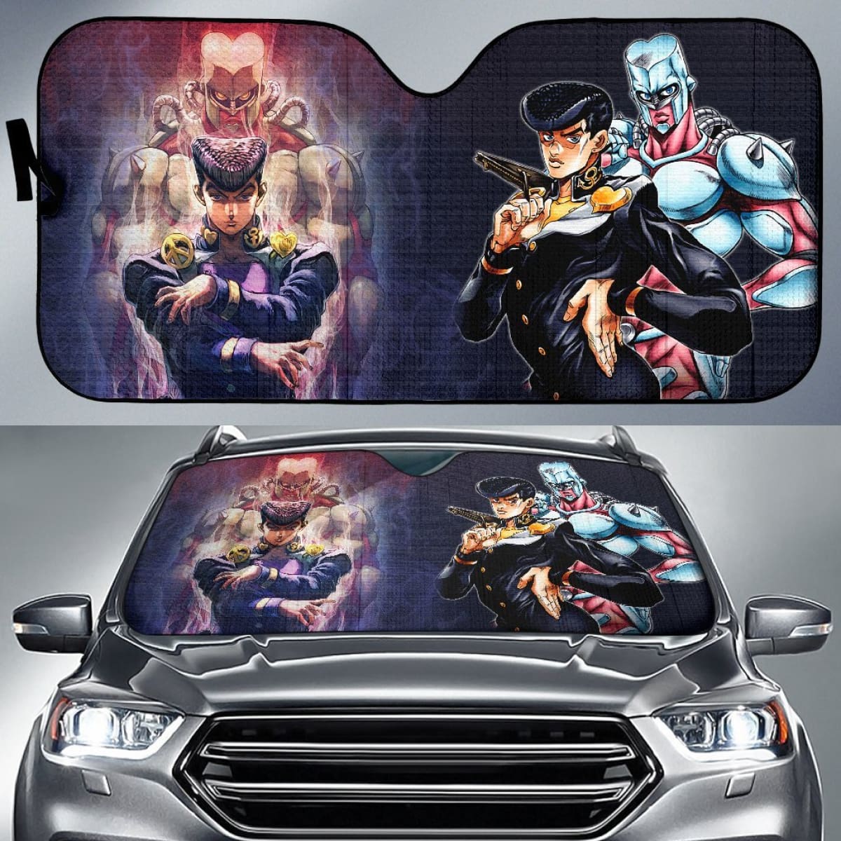 Josuke Car Sun Shades  JoJo's Bizarre Adventure Universal Fit 210212