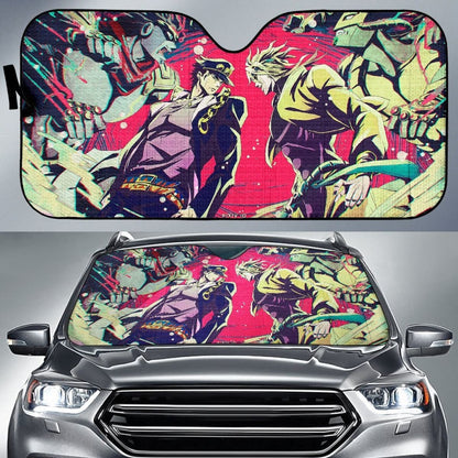Jotaro And Dio Car Sun Shades  JoJo's Bizarre Adventure Universal Fit 210212