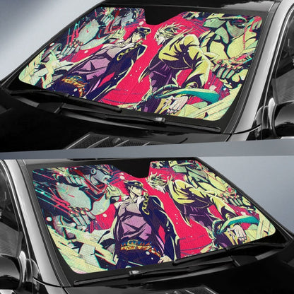 Jotaro And Dio Car Sun Shades  JoJo's Bizarre Adventure Universal Fit 210212