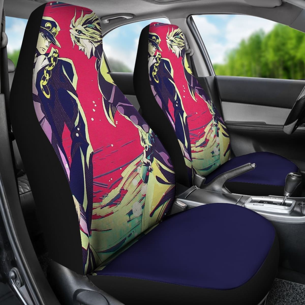 Jotaro And Joseph Car Seat Covers JoJo's Bizarre Adventure Universal Fit 210212