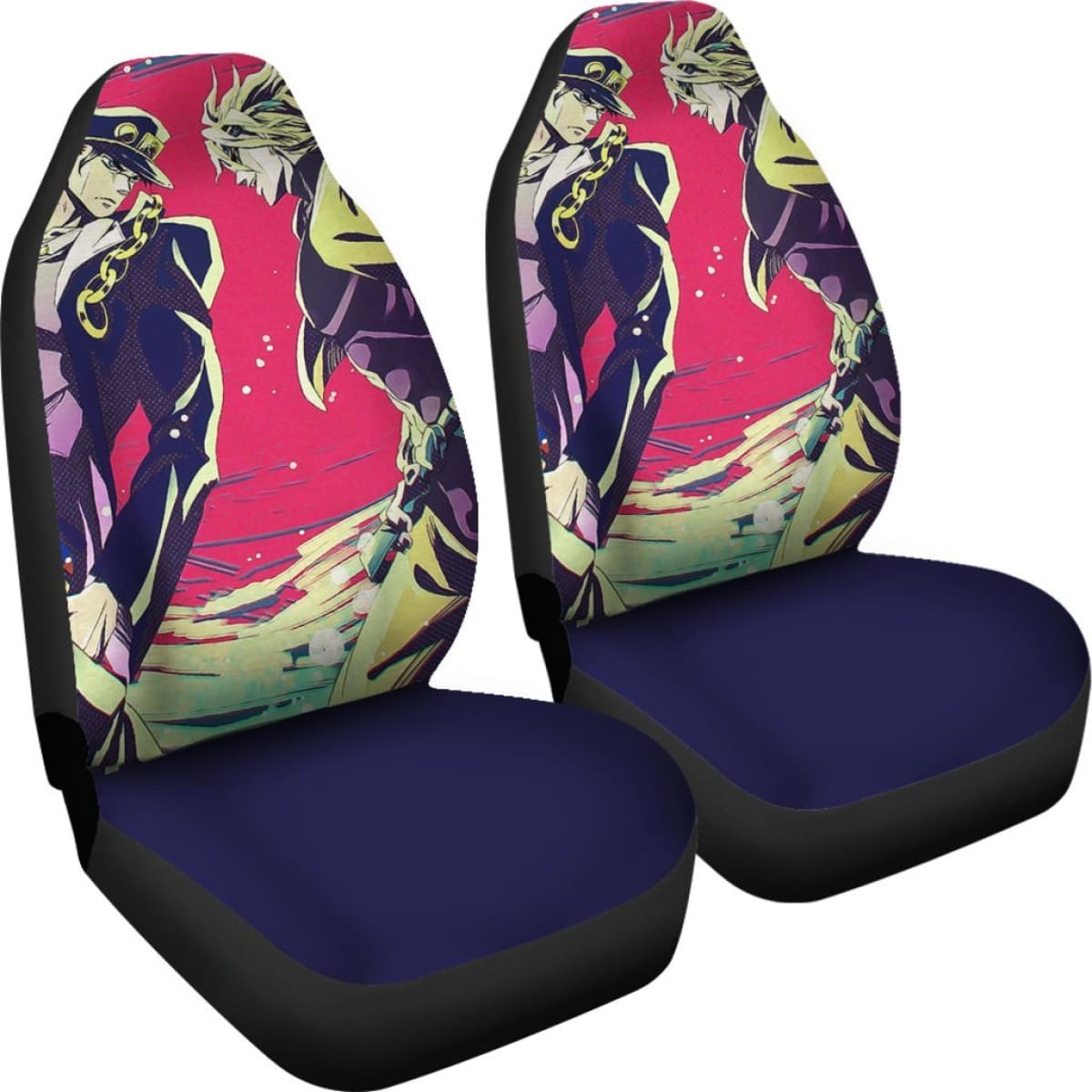 Jotaro And Joseph Car Seat Covers JoJo's Bizarre Adventure Universal Fit 210212