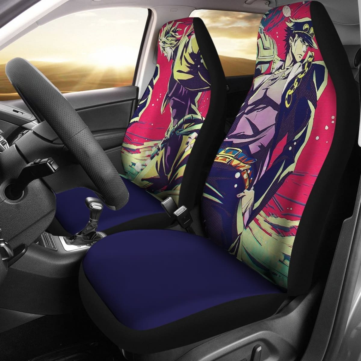 Jotaro Kujo Car Seat Covers JoJo's Bizarre Adventure Universal Fit 210212