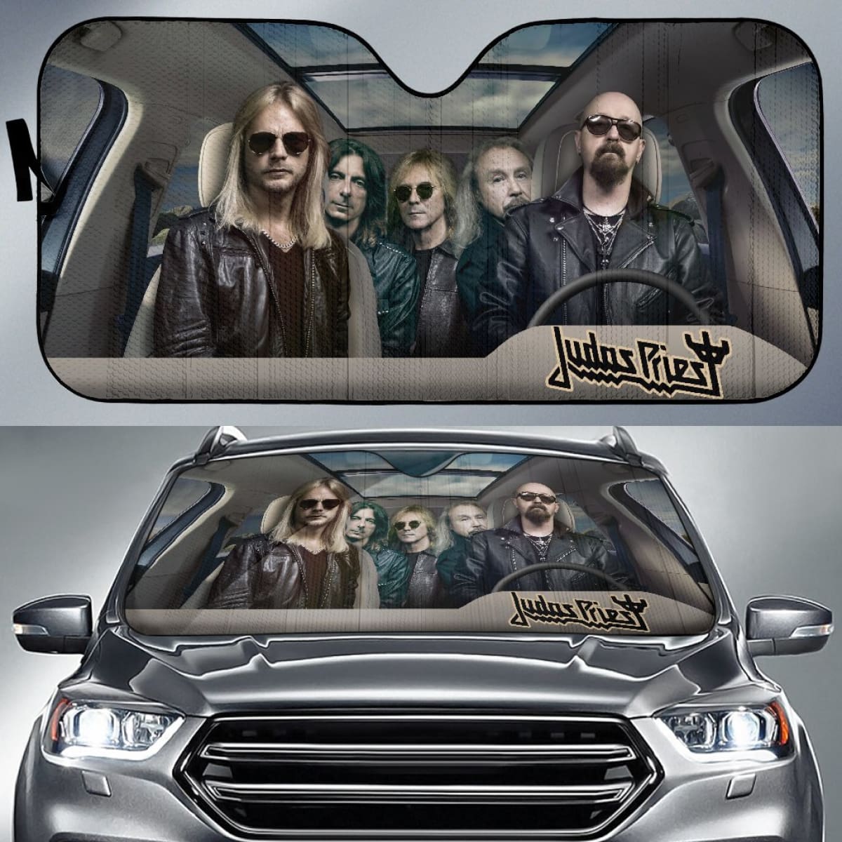 Judas Priest Car Auto Sun Shade Rock Band Fan Gift Universal Fit 174503