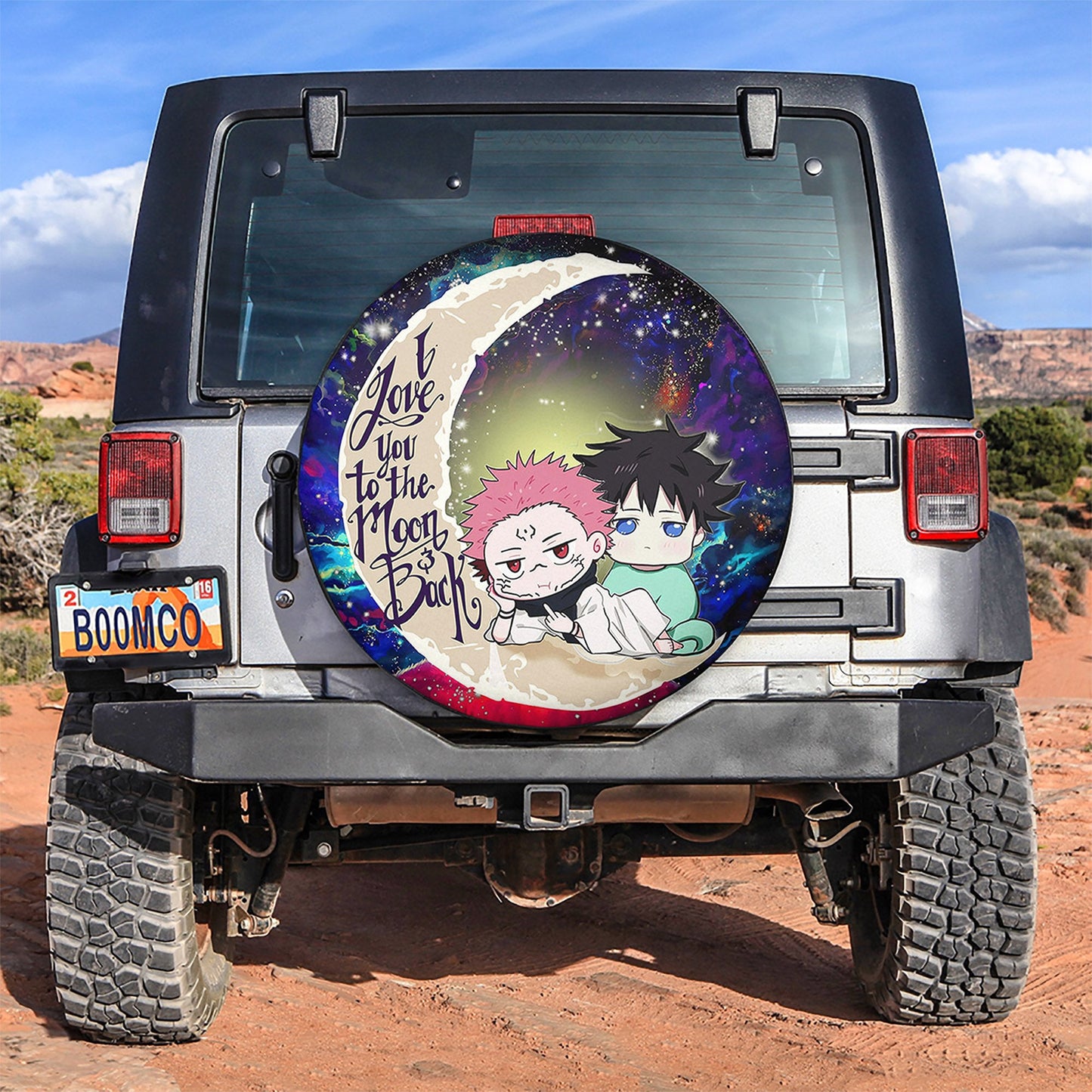 Jujutsu Kaisen Gojo Sukuna Love You To The Moon Galaxy Spare Tire Cover