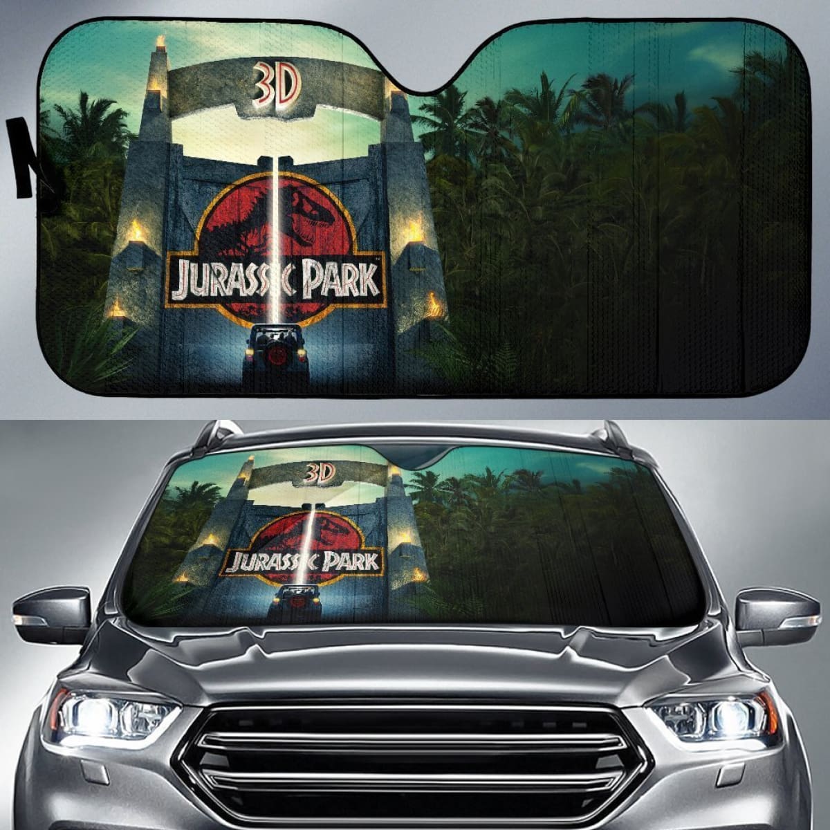 Jurassic Park Gate Auto Sun Shade Nh07 Universal Fit 111204