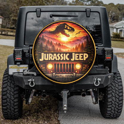 Jurassic Park Jeep Leather Wheel Cover – Spare Tire Cover - Car Accessories - PersonalizedFury