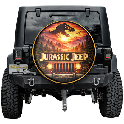 Jurassic Park Jeep Leather Wheel Cover – Spare Tire Cover - Car Accessories - PersonalizedFury