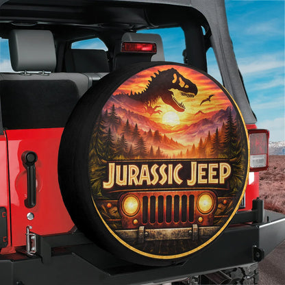 Jurassic Park Jeep Leather Wheel Cover – Spare Tire Cover - Car Accessories - PersonalizedFury