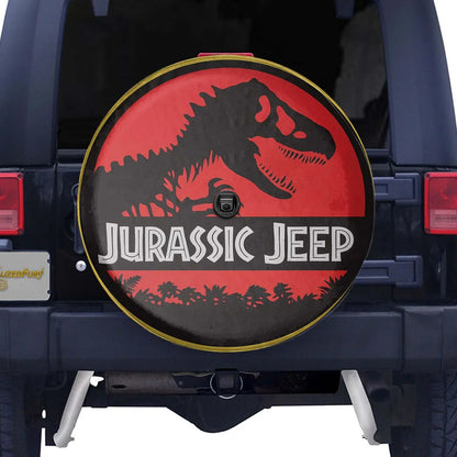 Jurassic Park Jeep Spare Tire Wheel Cover – Leather Car Accessories - PersonalizedFury