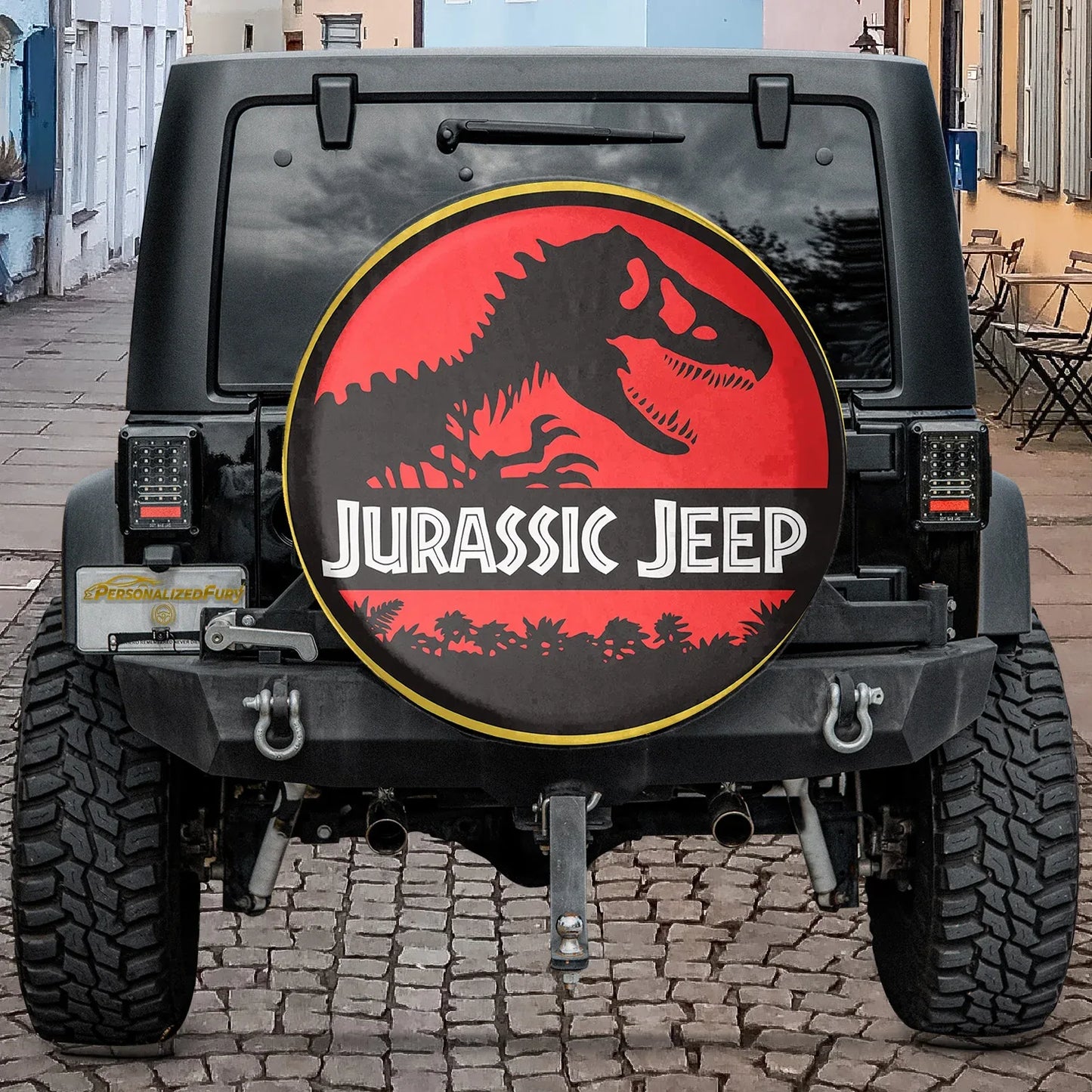 Jurassic Park Jeep Spare Tire Wheel Cover – Leather Car Accessories - PersonalizedFury