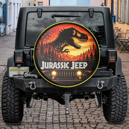 Jurassic Park Leather Jeep Wheel Cover – Spare Tire Cover - Car Accessories - PersonalizedFury
