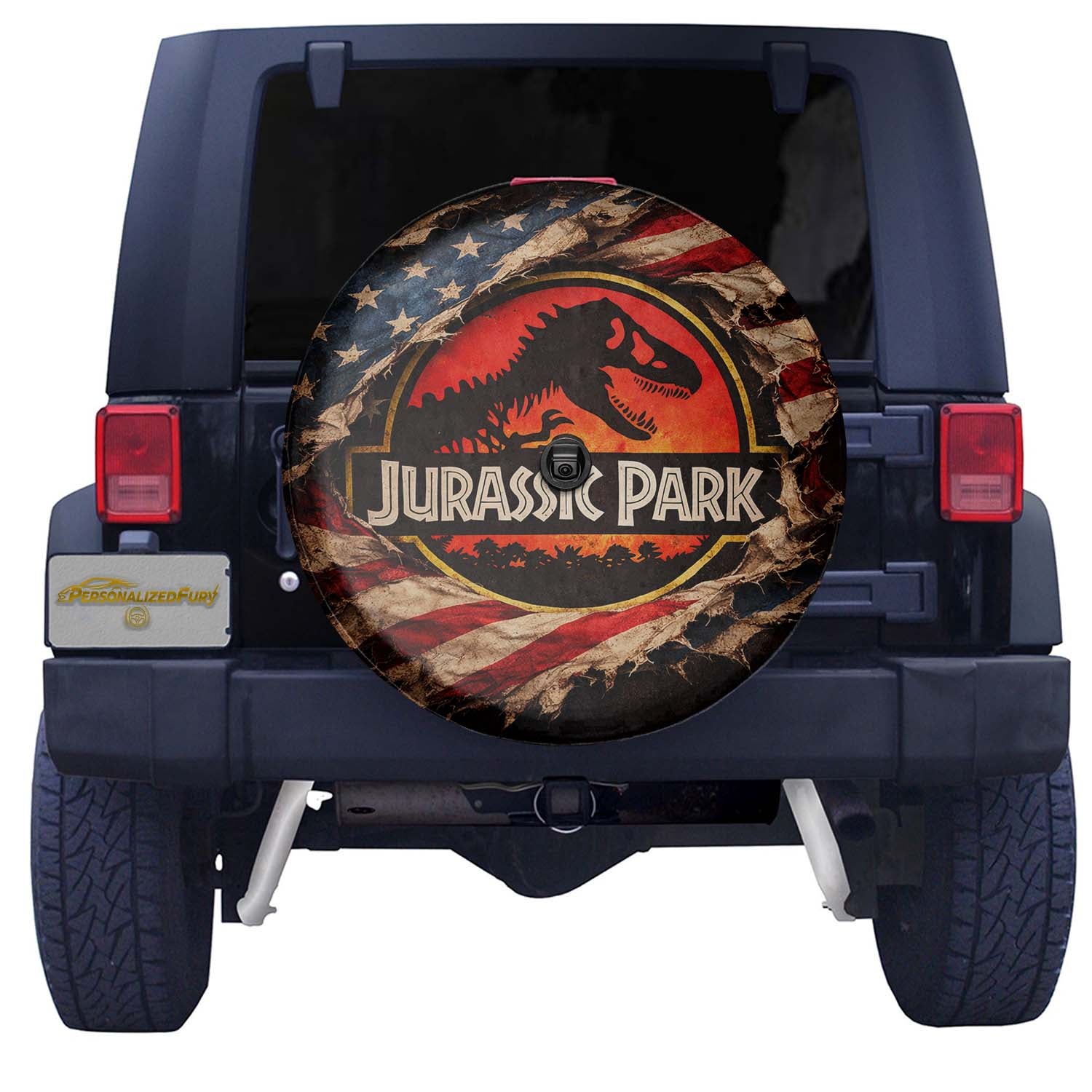 Jurassic Park Leather Spare Tire Cover - Automotive Accessories - Image 3