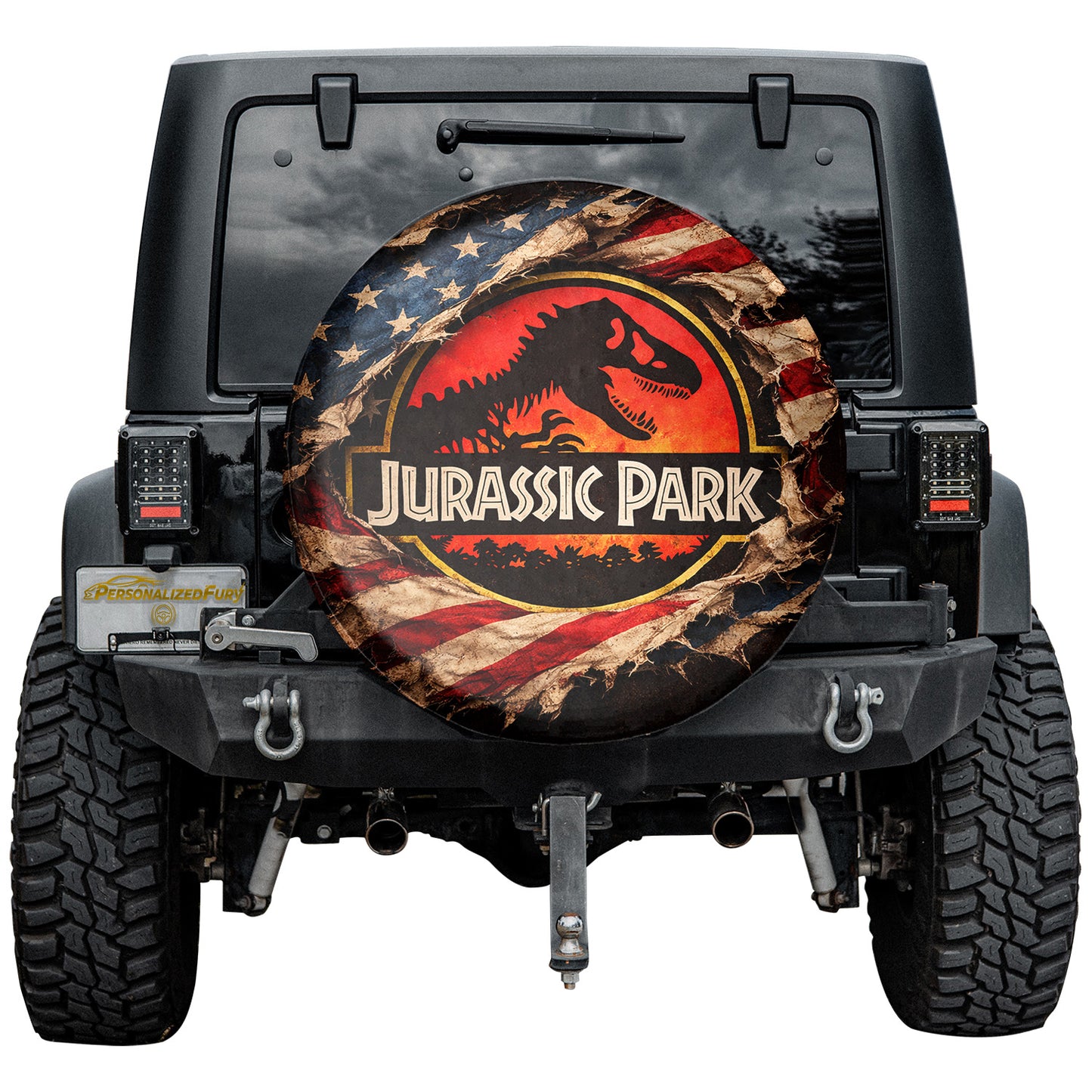 Jurassic Park Leather Spare Tire Cover - Automotive Accessories - Image 4