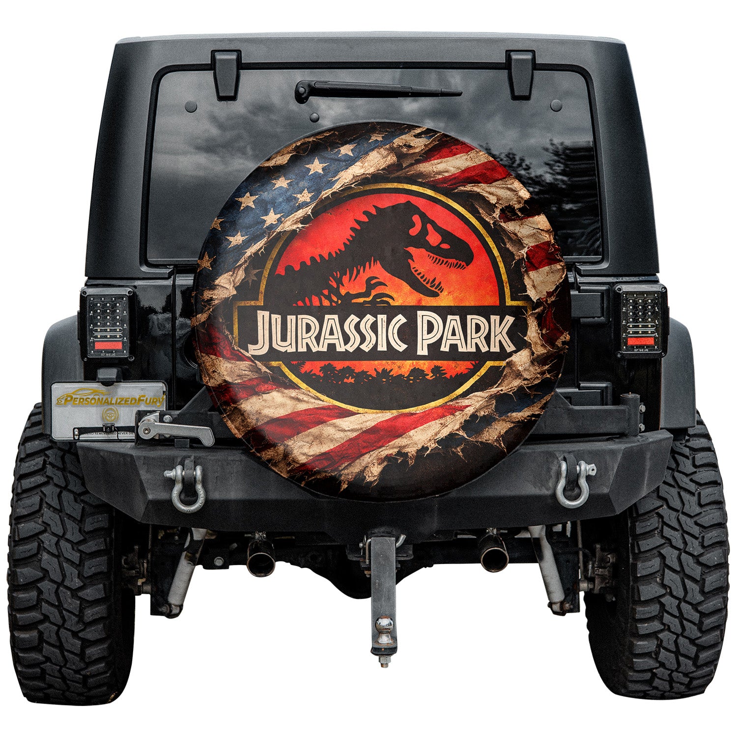 Jurassic Park Leather Spare Tire Cover - Automotive Accessories - Image 4