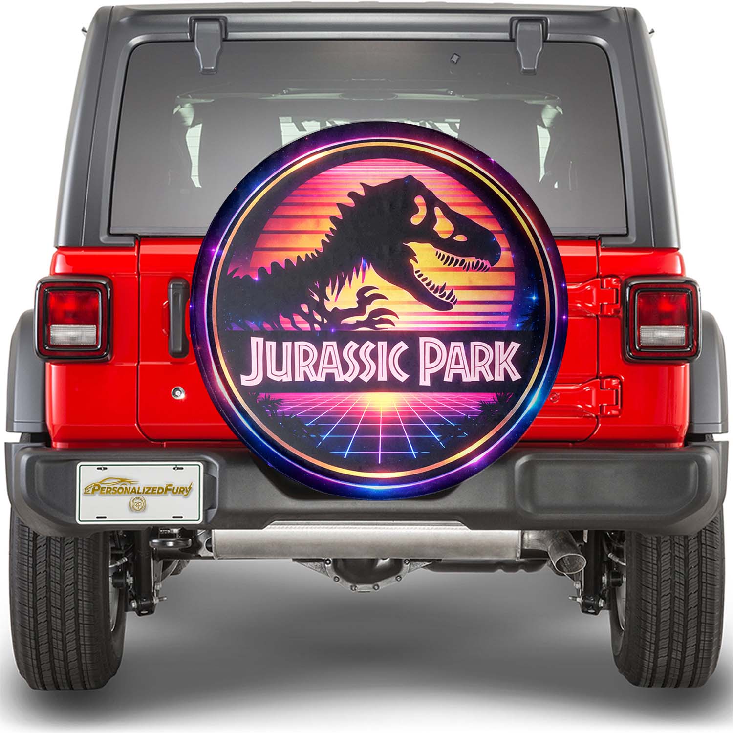 Jurassic Park Leather Spare Tire Cover for Vehicles - Image 1