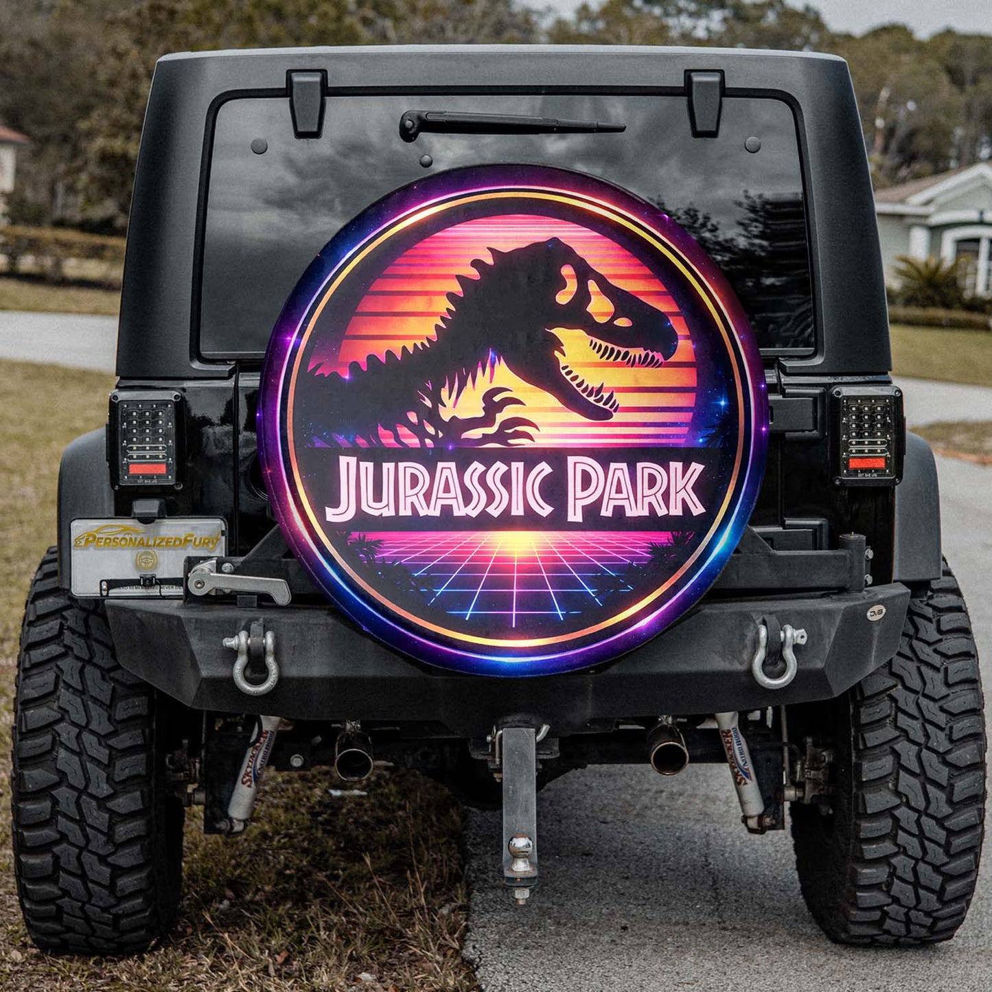 Jurassic Park Leather Spare Tire Cover for Vehicles - Image 2