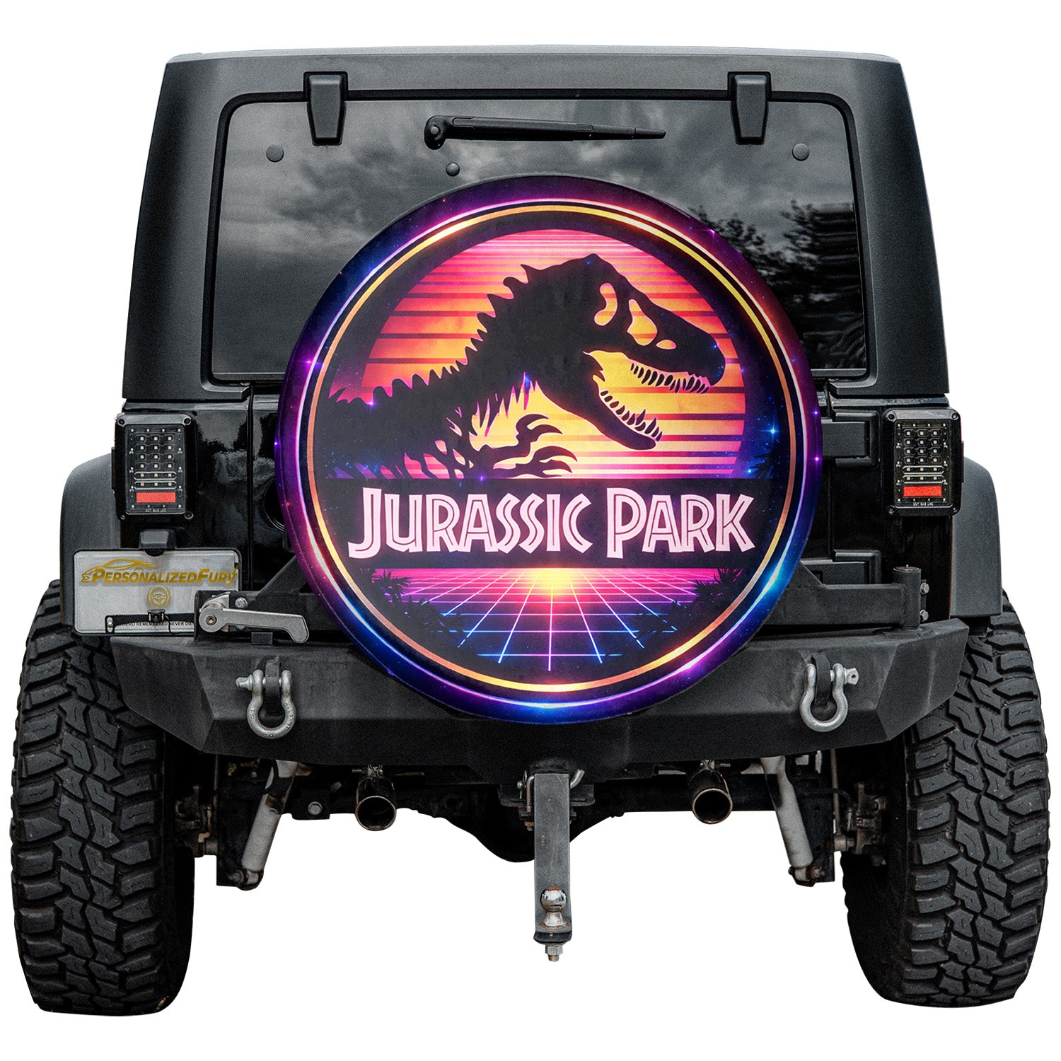 Jurassic Park Leather Spare Tire Cover for Vehicles - Image 4