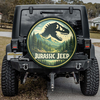 Jurassic Park Leather Wheel Cover – Spare Tire Cover for Car Accessories - Image 1