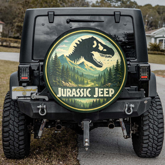 Jurassic Park Leather Wheel Cover – Spare Tire Cover for Car Accessories - Image 1