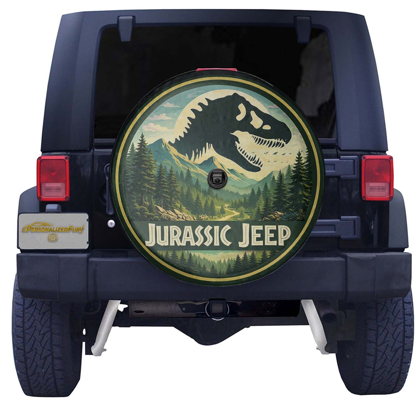Jurassic Park Leather Wheel Cover – Spare Tire Cover for Car Accessories - Image 3