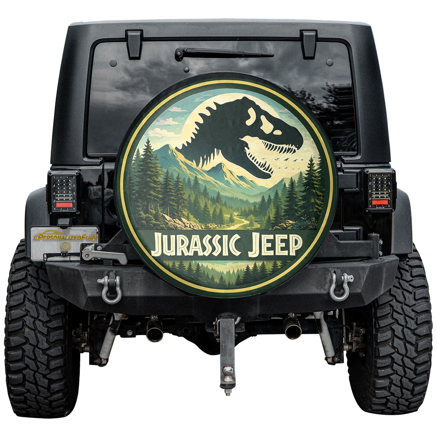 Jurassic Park Leather Wheel Cover – Spare Tire Cover for Car Accessories - Image 4