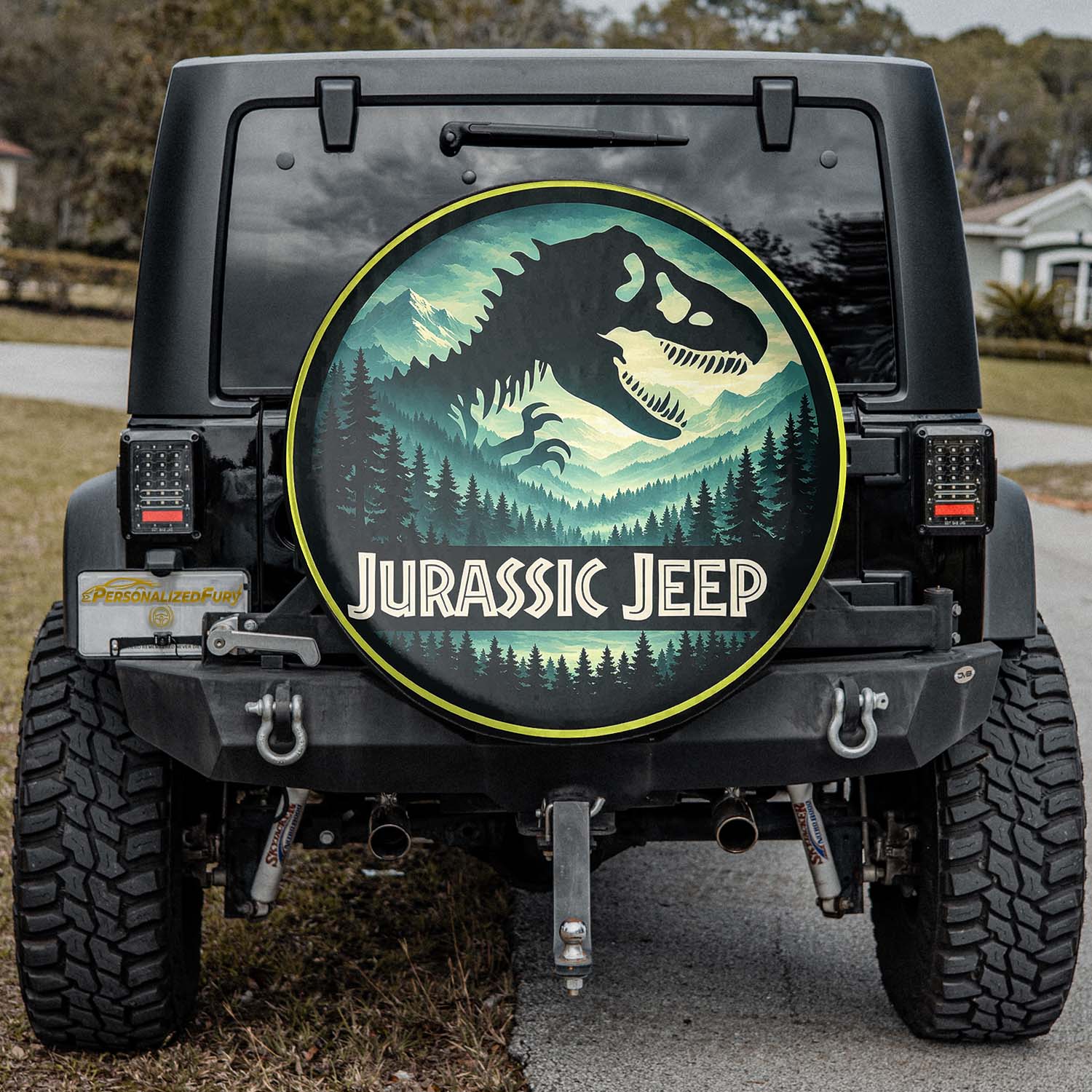 Jurassic Park Leather Wheel Cover for Spare Tire - Image 2