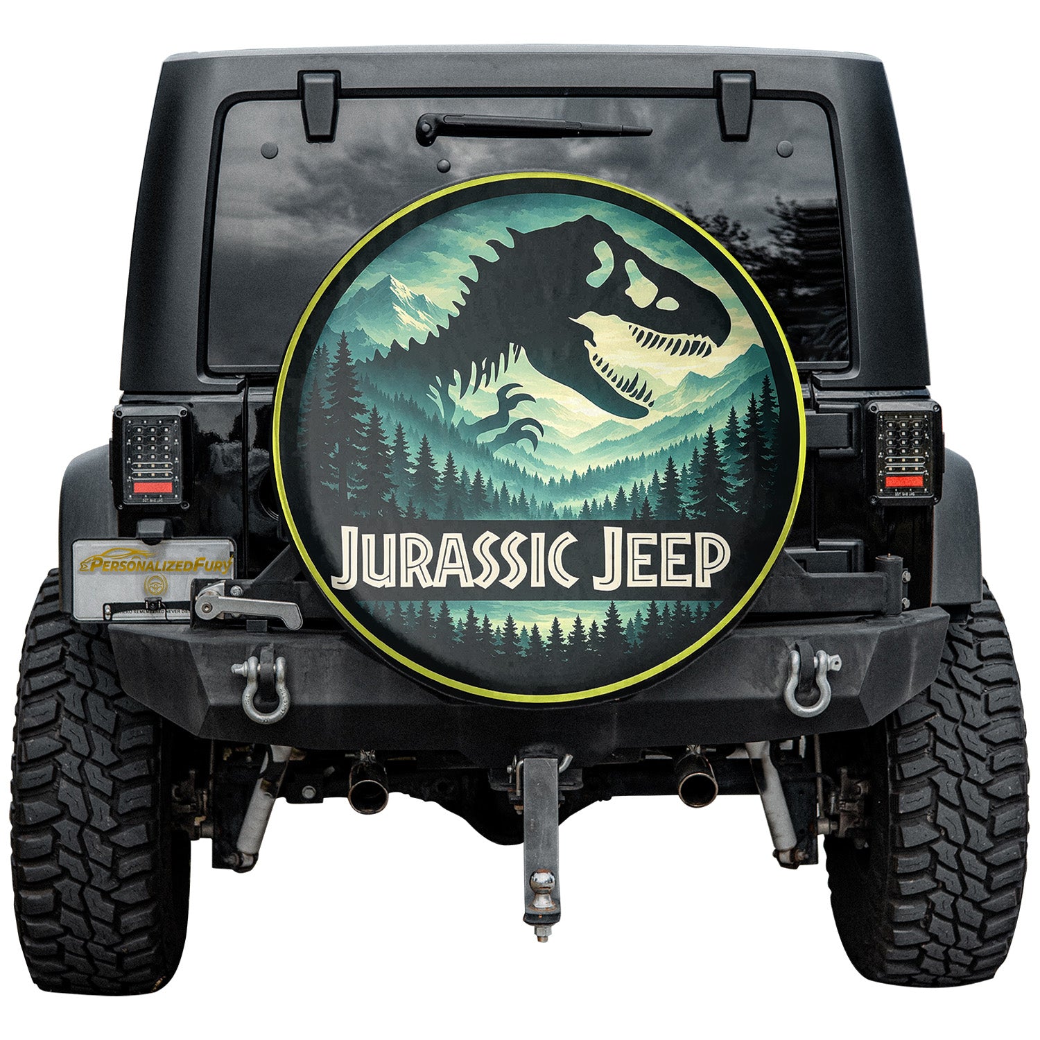 Jurassic Park Leather Wheel Cover for Spare Tire - Image 4