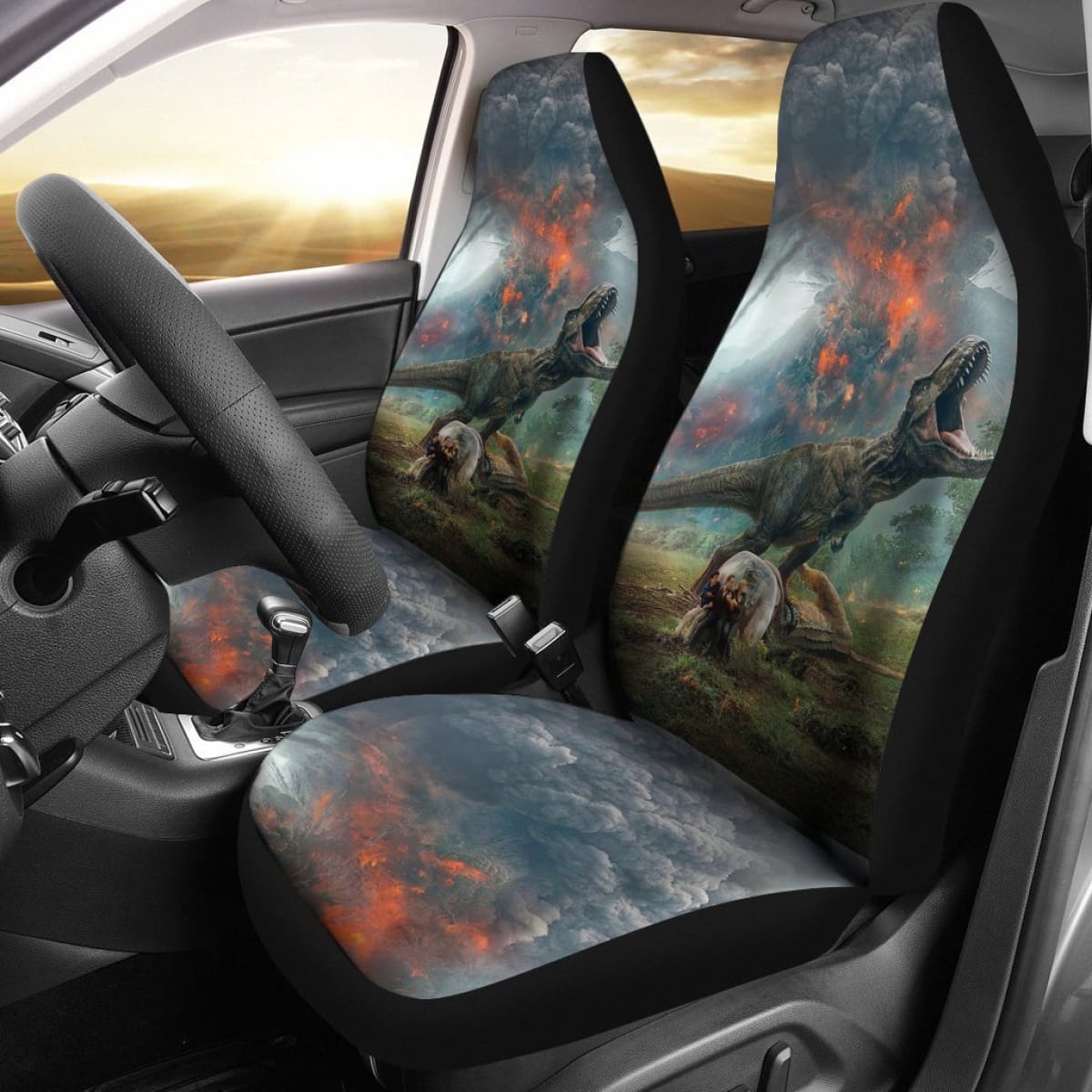 Jurassic Park Movie Dinosaur Car Seat Covers Lt04 Universal Fit 225721