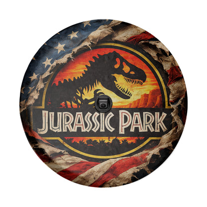 Jurassic Park Spare Tire Cover – Leather Vehicle Wheel Cover - Image 5