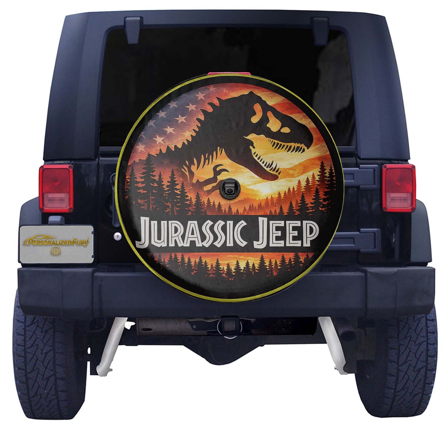 Jurassic Park Spare Tire Cover – Leather Wheel Cover - Image 3