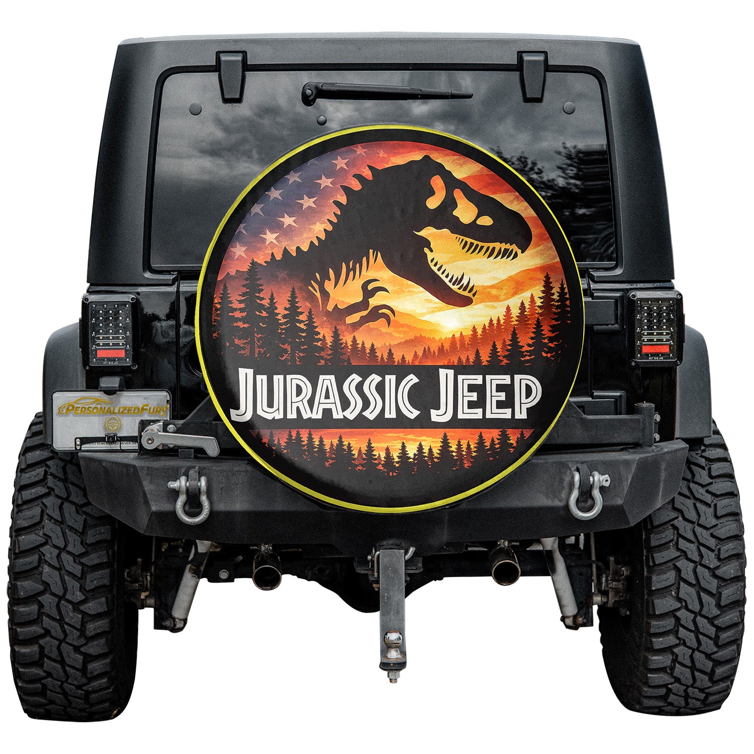 Jurassic Park Spare Tire Cover – Leather Wheel Cover - Image 4