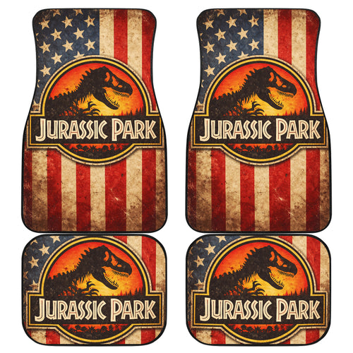 Jurassic Park Usa Flag Car Floor Mats