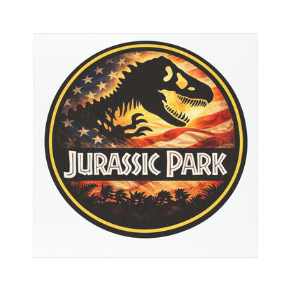 Jurassic Park Usa Flag Car Magnets