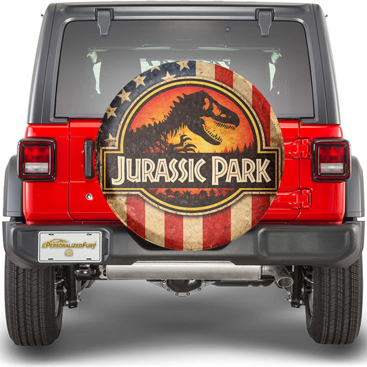 Jurassic Park Wheel Cover – Leather Automotive Spare Tire Covers - Image 1