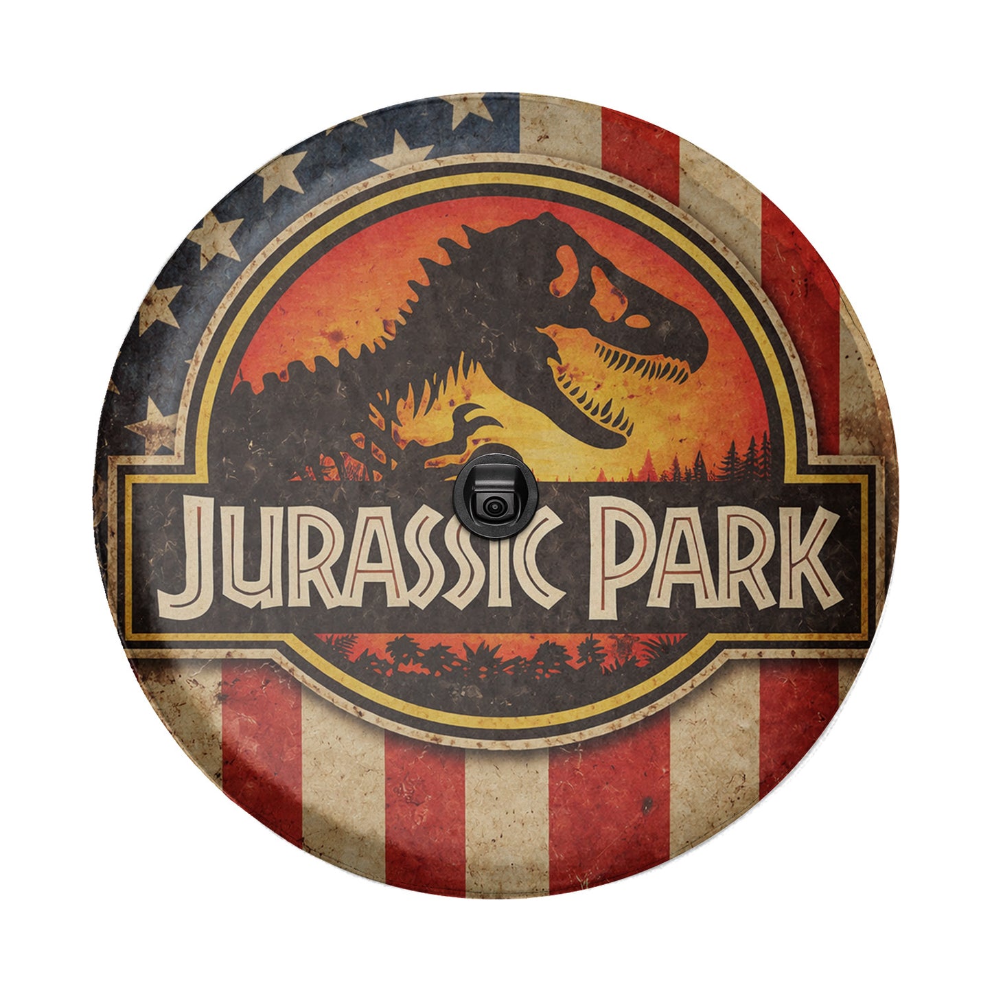 Jurassic Park Wheel Cover – Leather Automotive Spare Tire Covers - Image 5