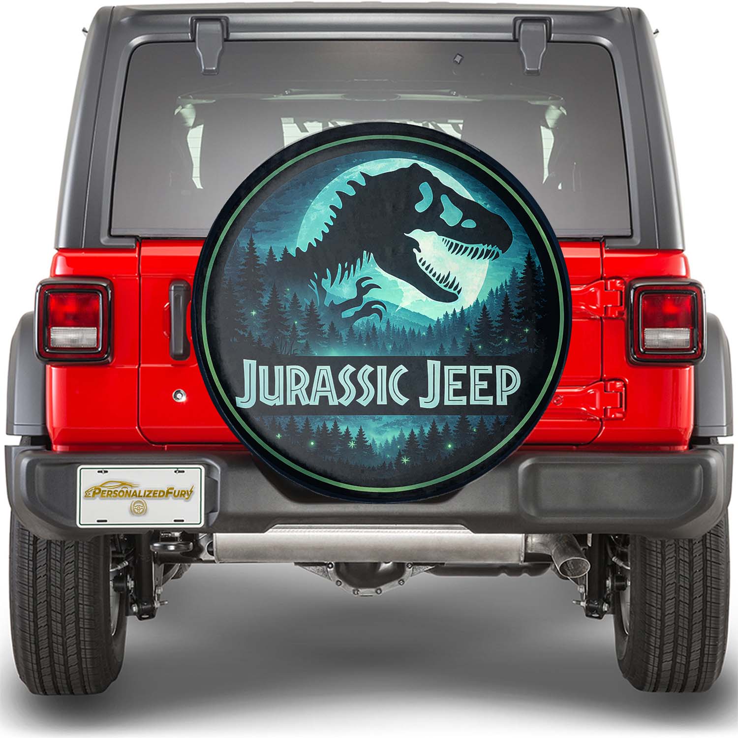 Jurassic Park Wheel Cover Leather Spare Tire Cover - Car Accessories - Image 2