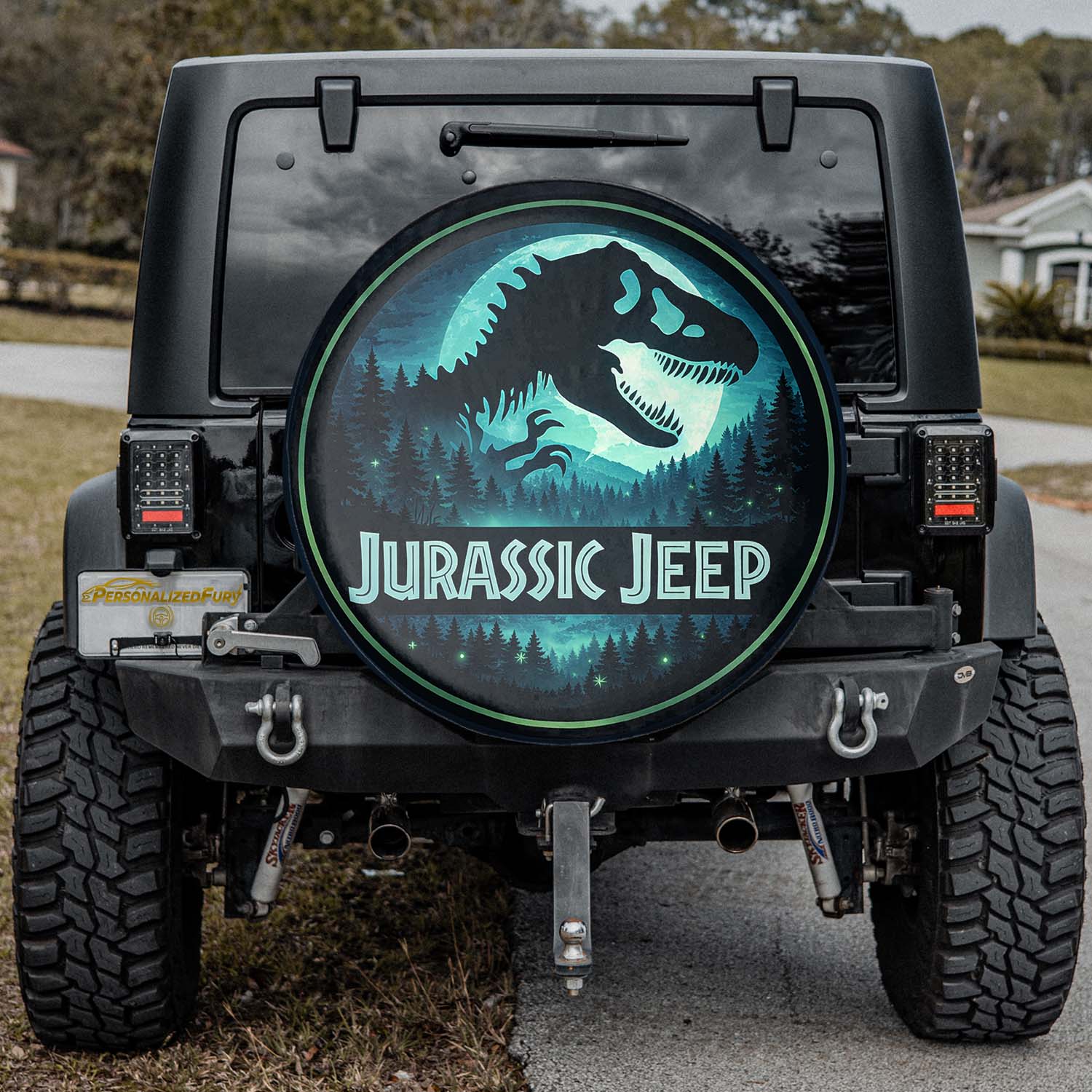 Jurassic Park Wheel Cover Leather Spare Tire Cover - Car Accessories - Image 1