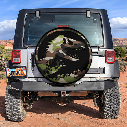 Jurassic Trex Dinosaur Camo Car Spare Tire Cover